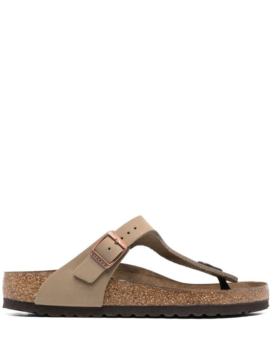 Birkenstock Gizeh oljade lädersandaler