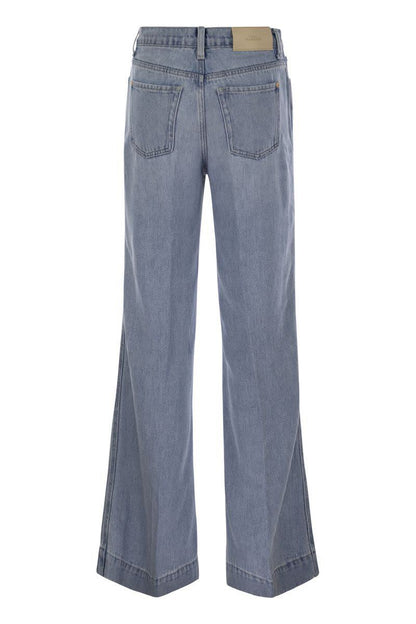 7 For All Mankind Modern Dojo Tailorless - Högmidjade utsvängda jeans