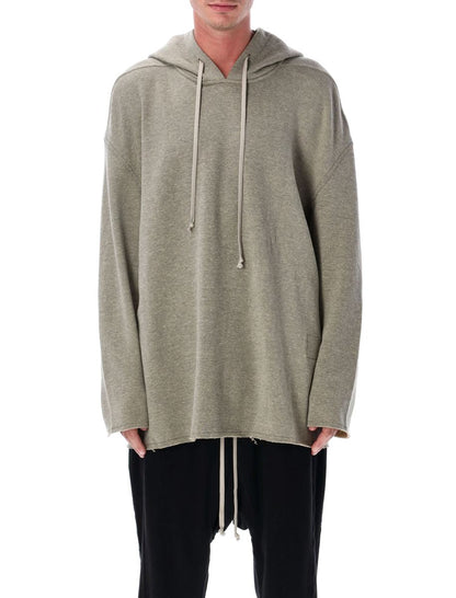 Rick Owens Drkshdw Grå Melange Peter Hoodie Sweatshirt