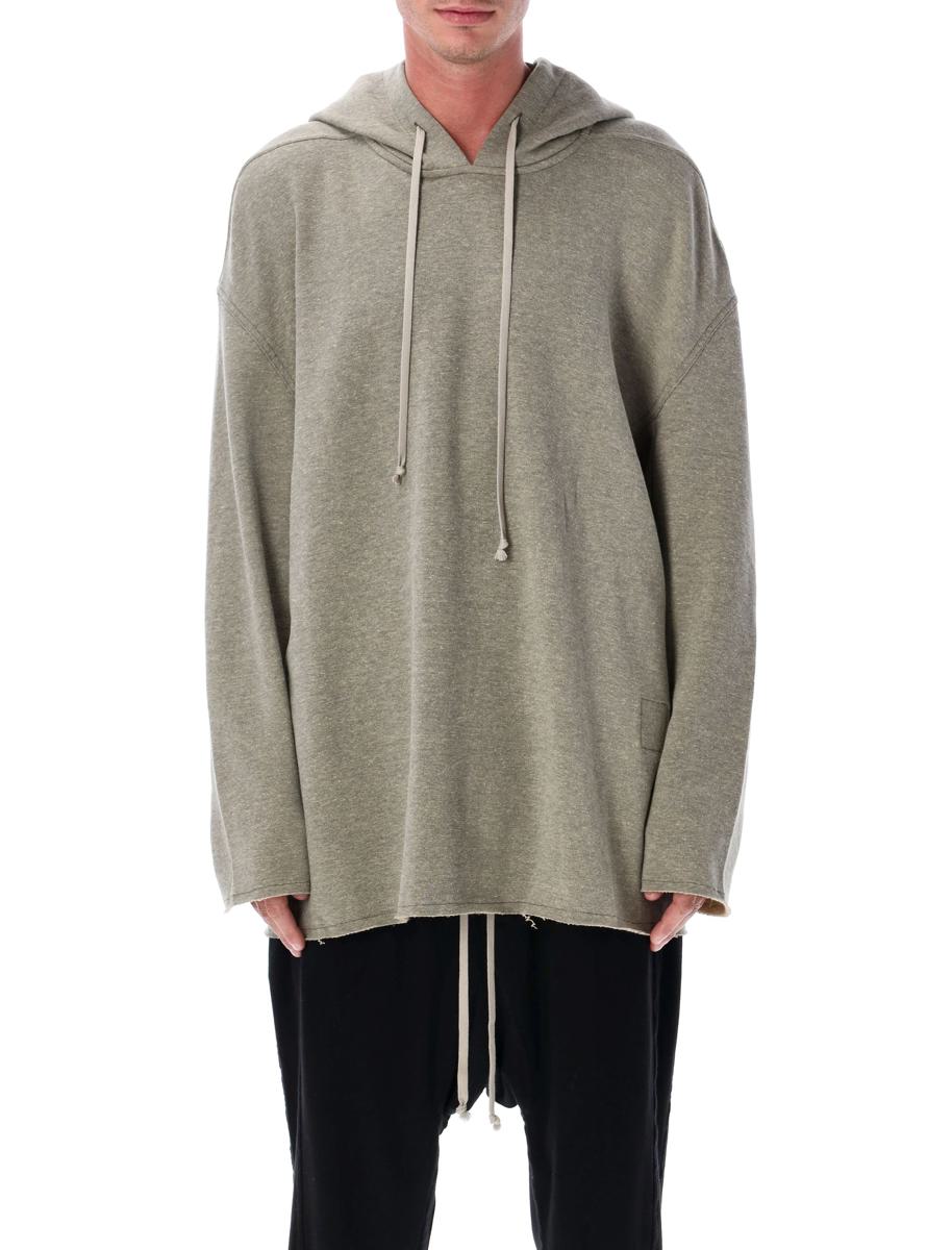 Rick Owens Drkshdw Grå Melange Peter Hoodie Sweatshirt