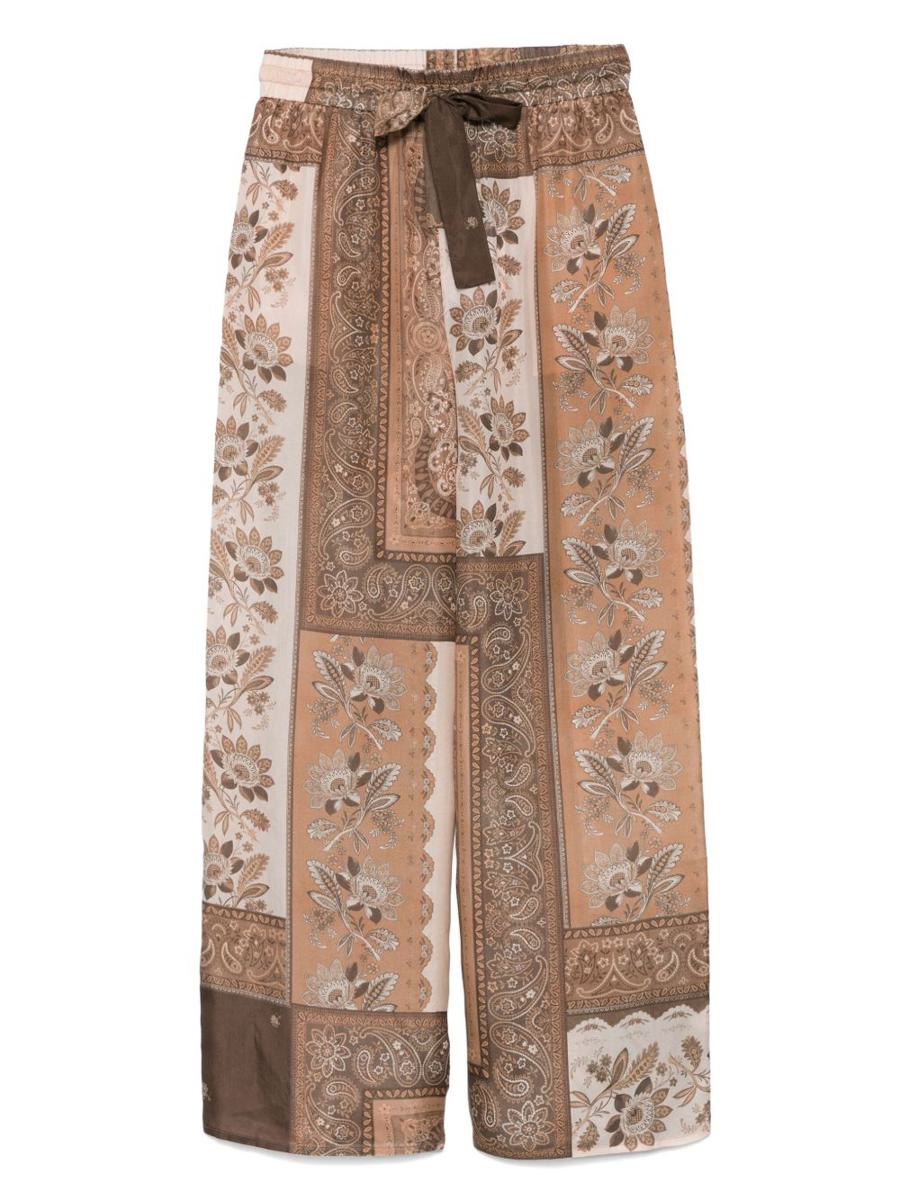 Zimmermann Lucky Printed Silk Byxor