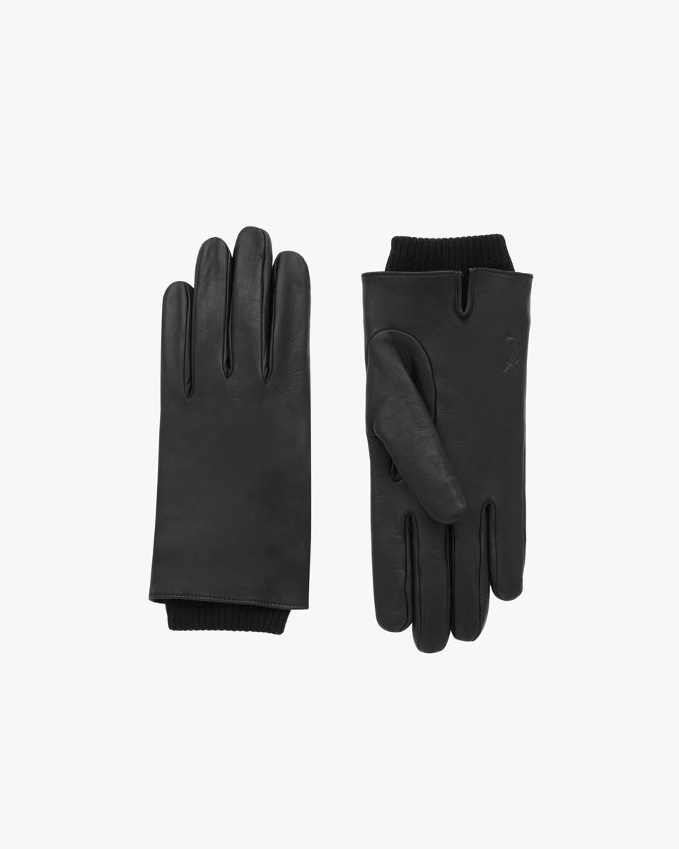 Saint Laurent-handskar i ull och läder