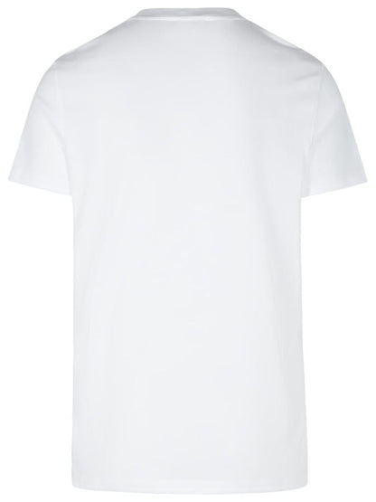 Balmain Vit Bomulls-T-shirt