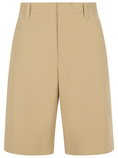 Moschino Beige Bermudashorts i Bomullsblandning