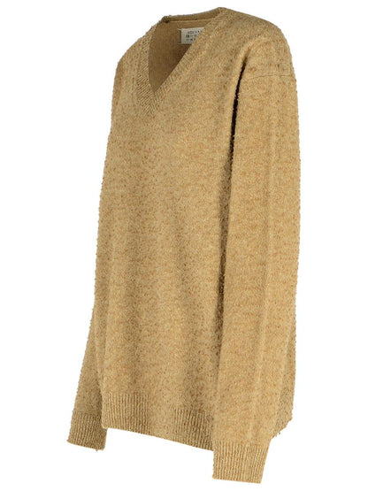 Maison Margiela Beige Tröja i Ullblandning