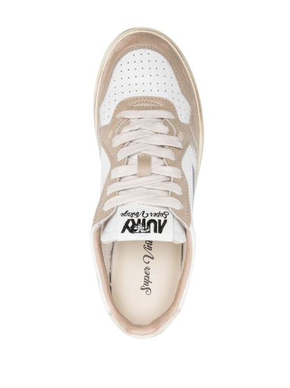 Autry Super Vintage låga lädersneakers