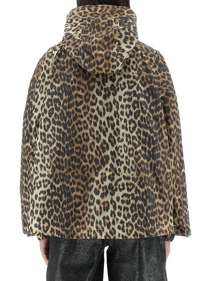 Ganni Leopardmönstrad Jacka