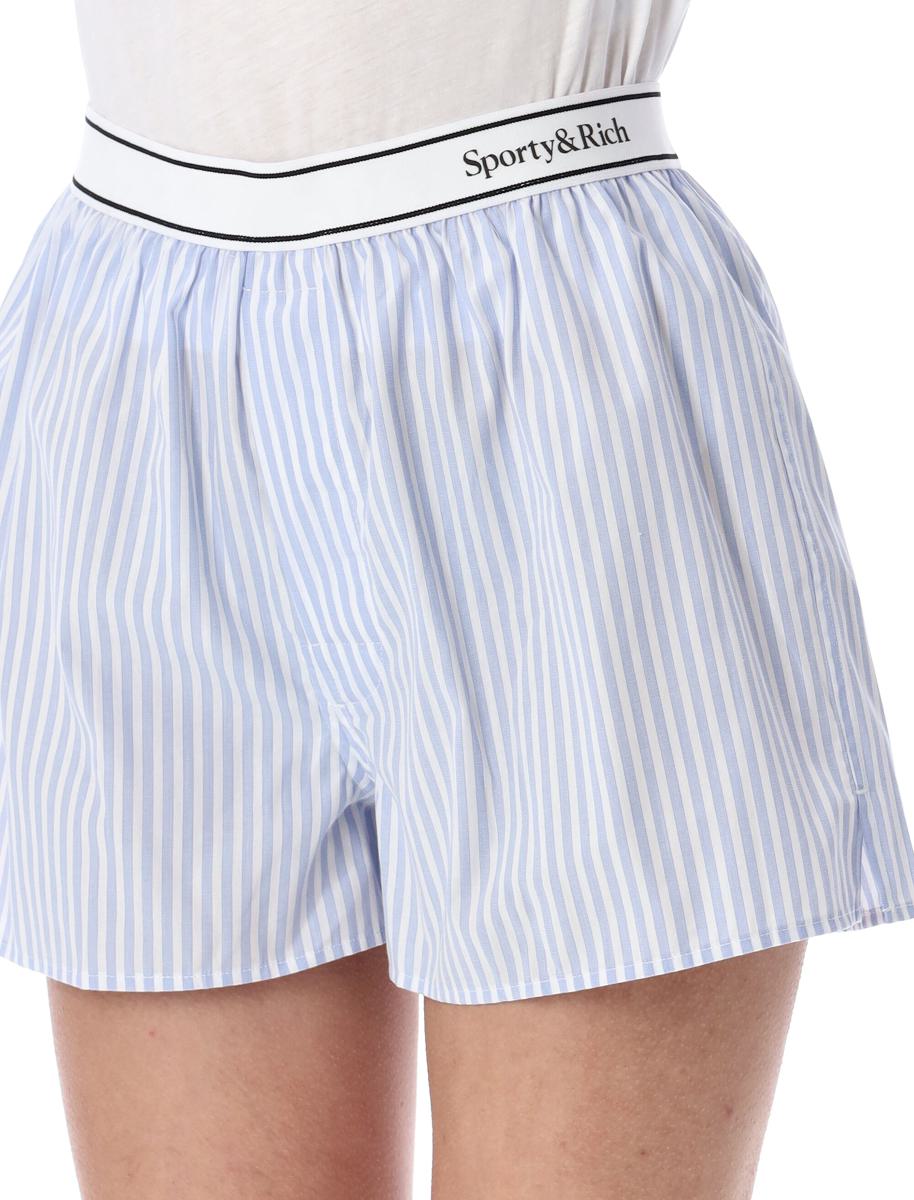 Sportiga och rika boxershorts med serif-logotyp