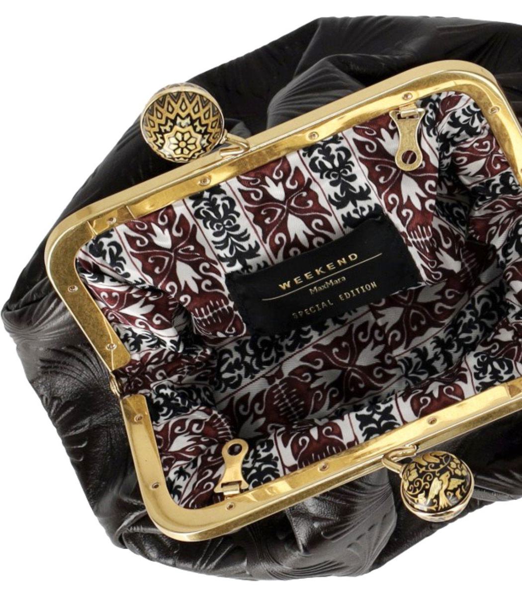 Weekend Max Mara Pasticcino Spanish Heritage Liten Brun Kuvertväska
