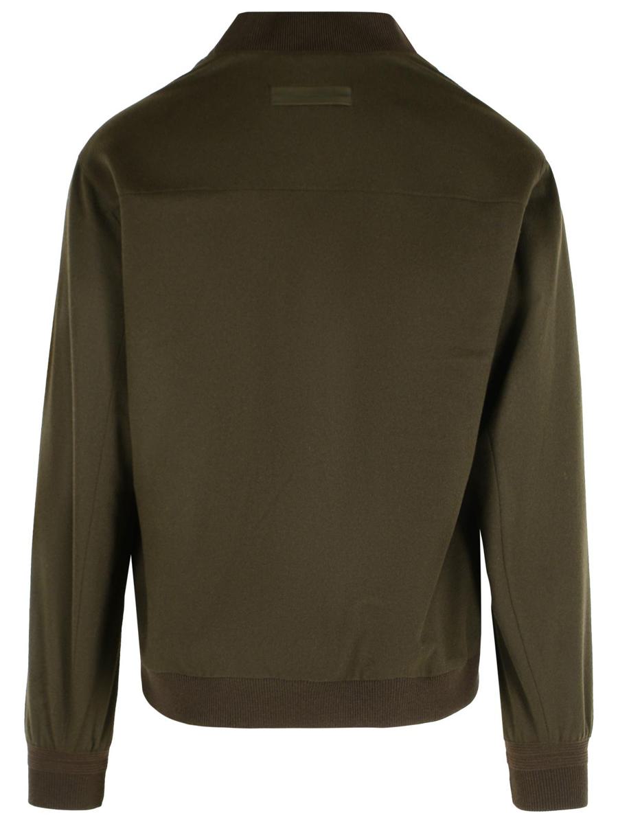 Zegna chokladfärgad kashmirbomberjacka