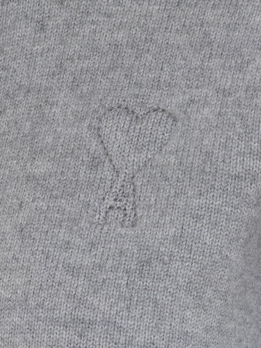 AMI Paris Ami Paris Grå Cardigan Med Logotyp