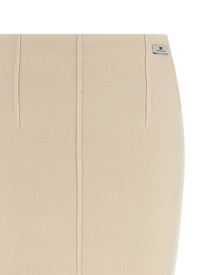 Elisabetta Franchi Tygstickad Ullkjol