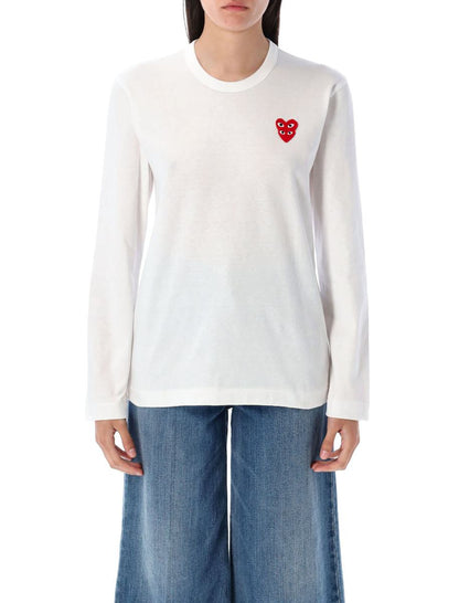 Comme Des Garçons Play Double Heart L/S Tee