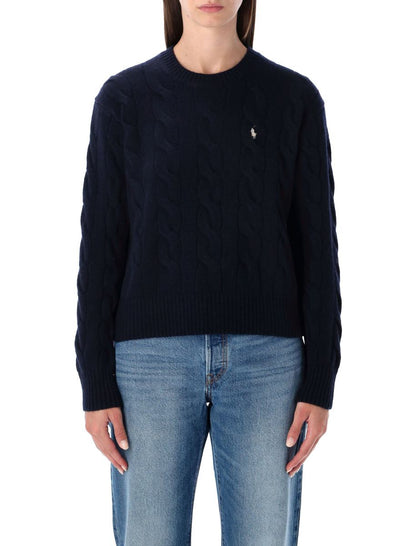 Polo Ralph Lauren Kabelstickad tröja i ull och kashmir