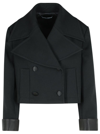 Dolce &amp; Gabbana svart jacka i ullblandning