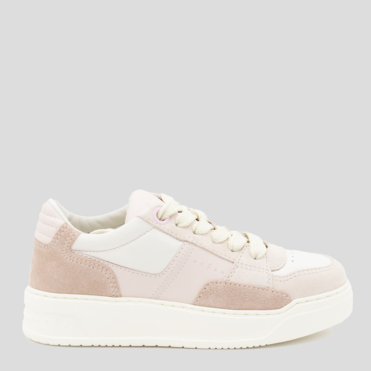 Hogan Vita Och Rosa Sneakers