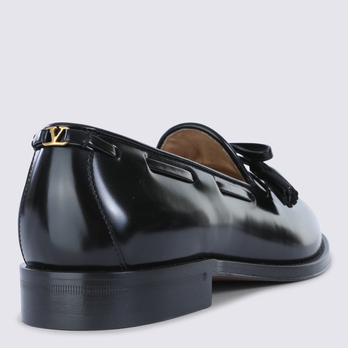 Valentino Garavani svarta läderloafers
