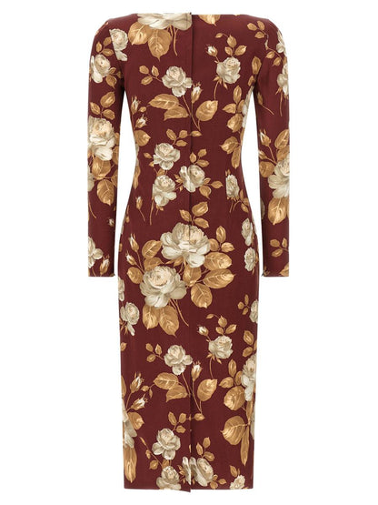 Dolce &amp; Gabbana Rosmönstrad Klänning