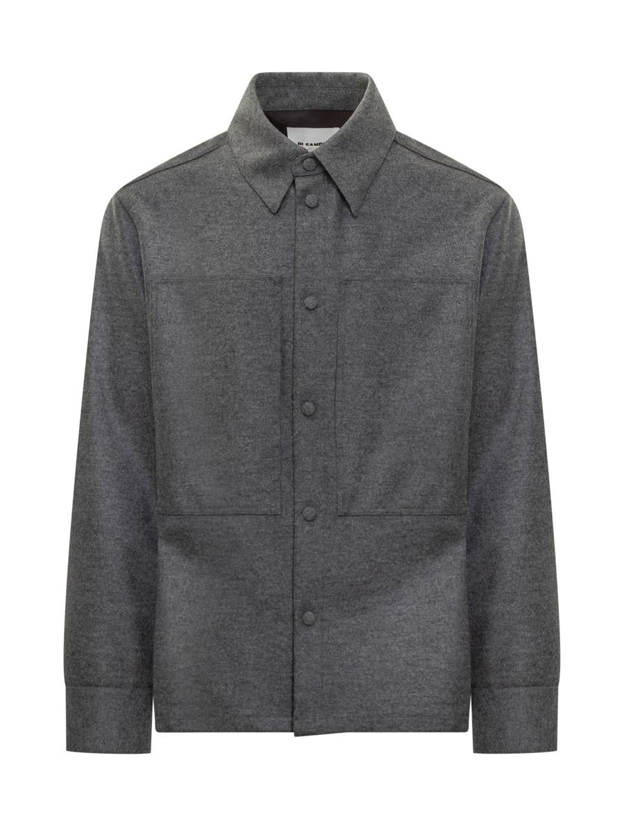 Jil Sander Jil Sander Grå Yllejacka Med Knappar