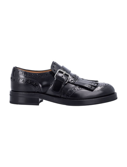 Church'S svarta läderbrogues med munkrem