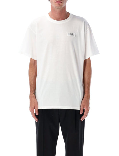 MM6 Maison Margiela Trompe L'Oeil T-shirt i bomull med tryck