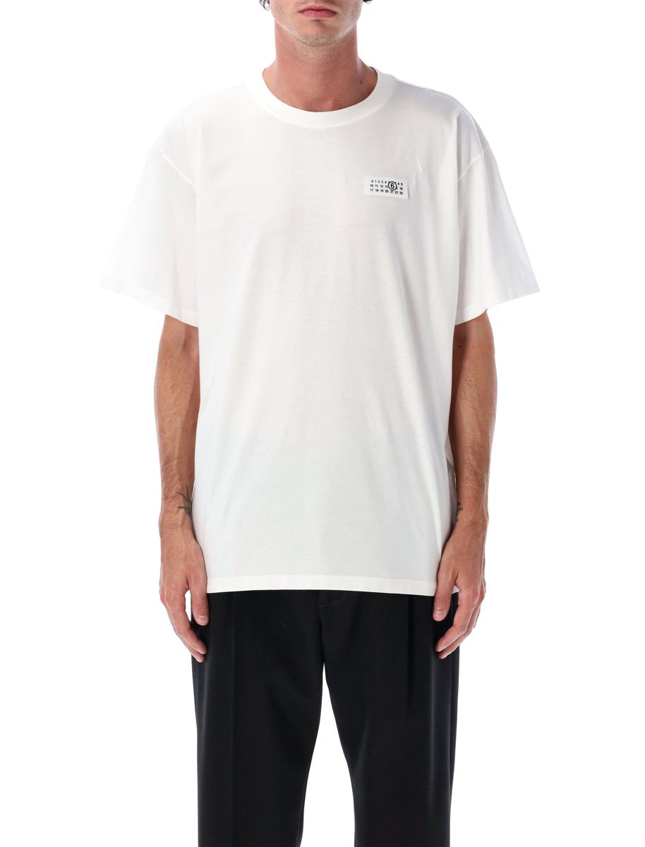 MM6 Maison Margiela Trompe L'Oeil T-shirt i bomull med tryck
