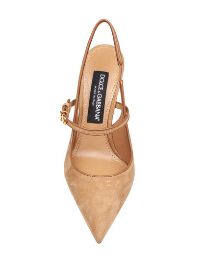 Dolce &amp; Gabbana Slingbacks i mocka och nappa