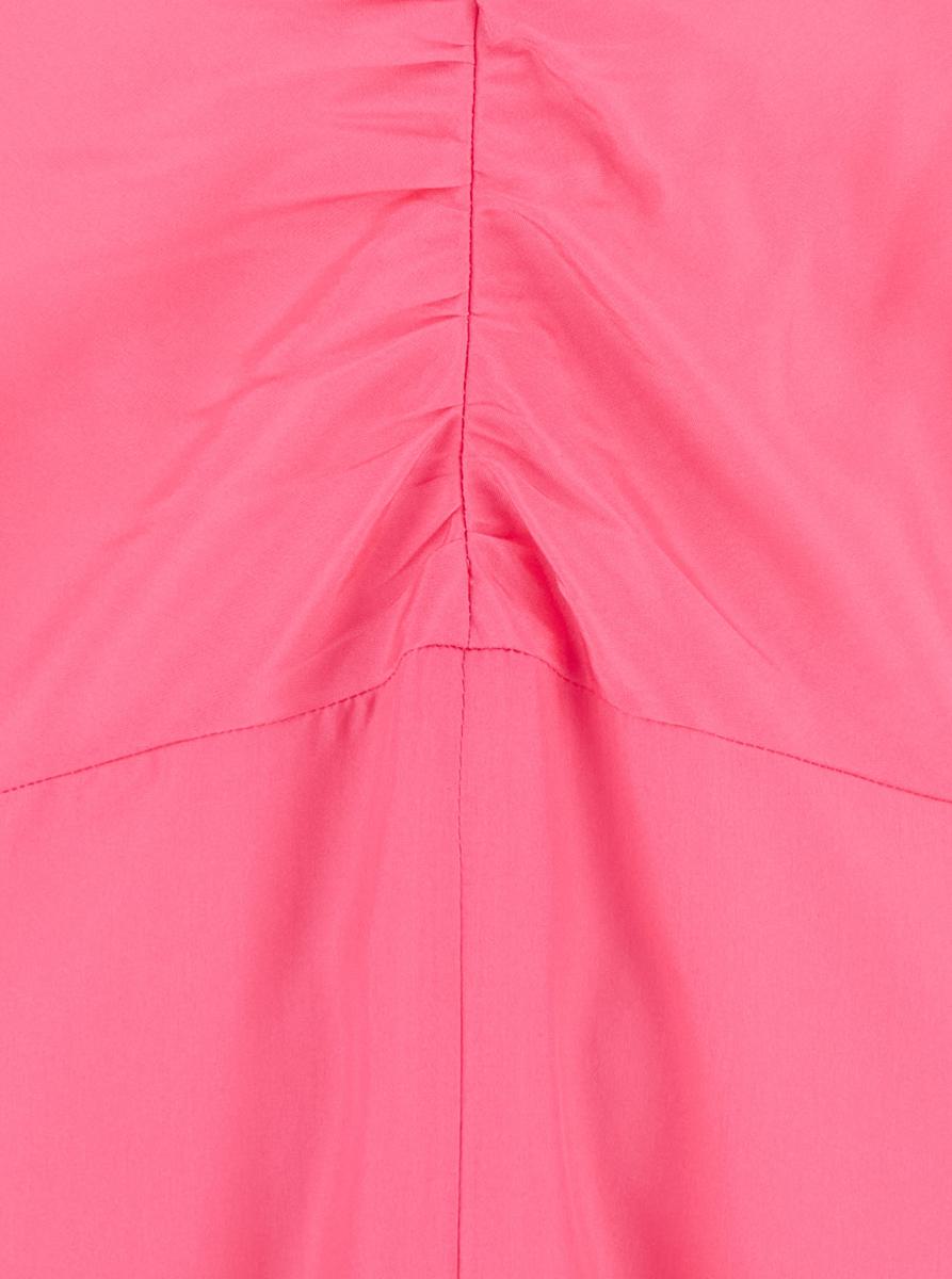Fuchsia Ärmlös Lång Klänning Med Korsade Spaghettiband Och Knappknäppning Bak I Tech Fabric Dam