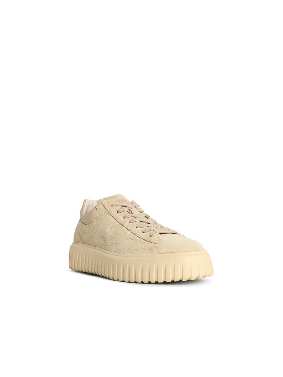 Hogan 'H-Stripes' Beige Mocka Sneakers