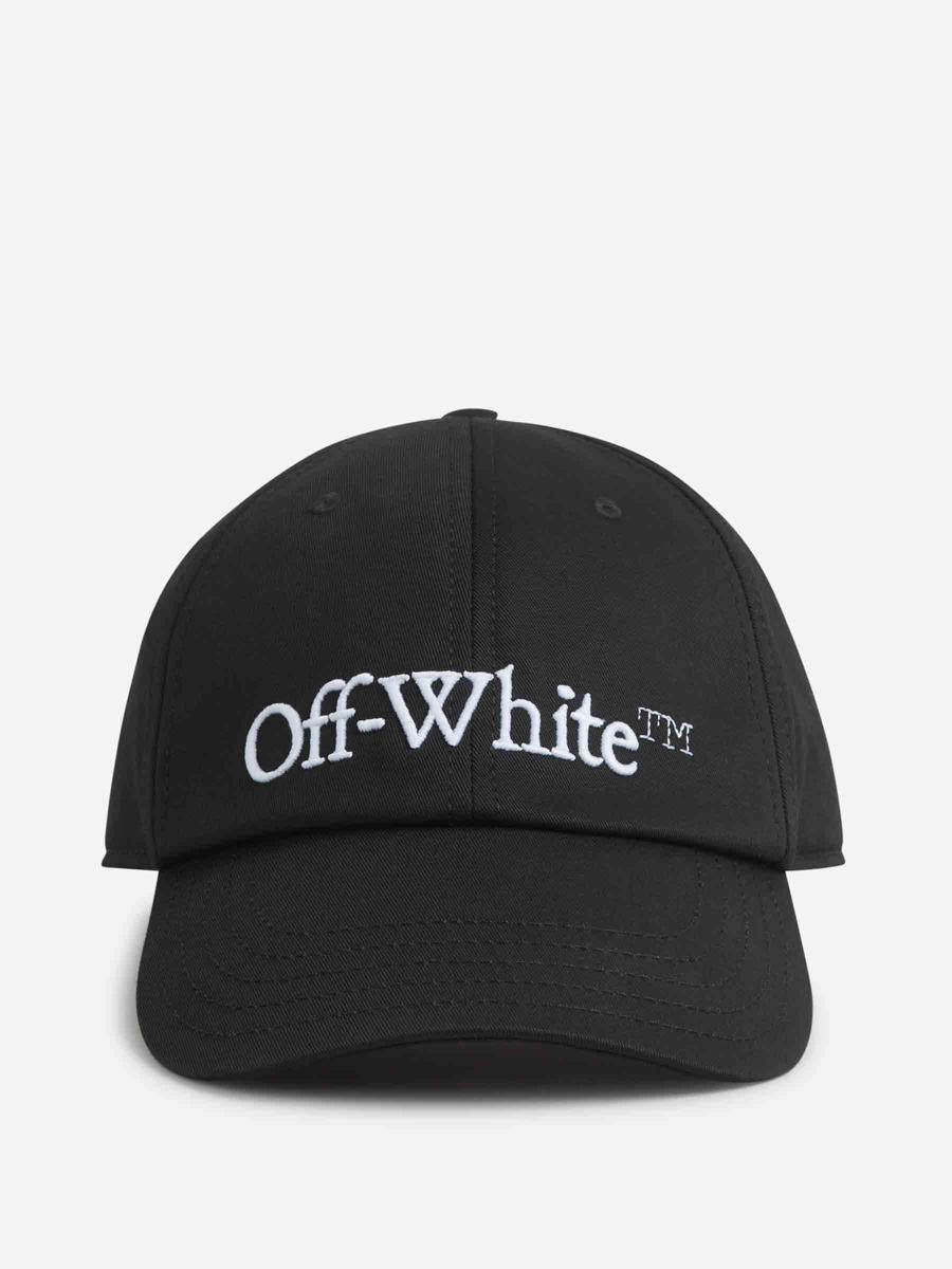 Off-white broderad bomullsmössa