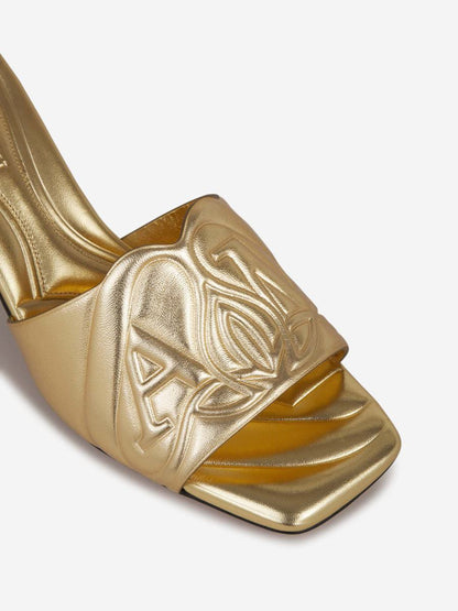 Alexander McQueen-logotypsandaler i läder