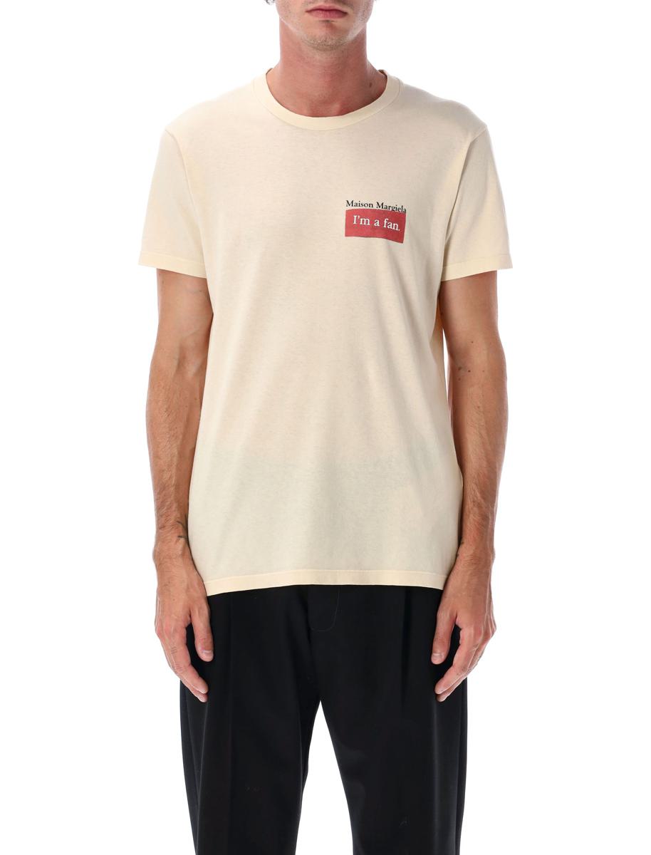 Maison Margiela Överfärgad Bomull I'M A Fan T-shirt