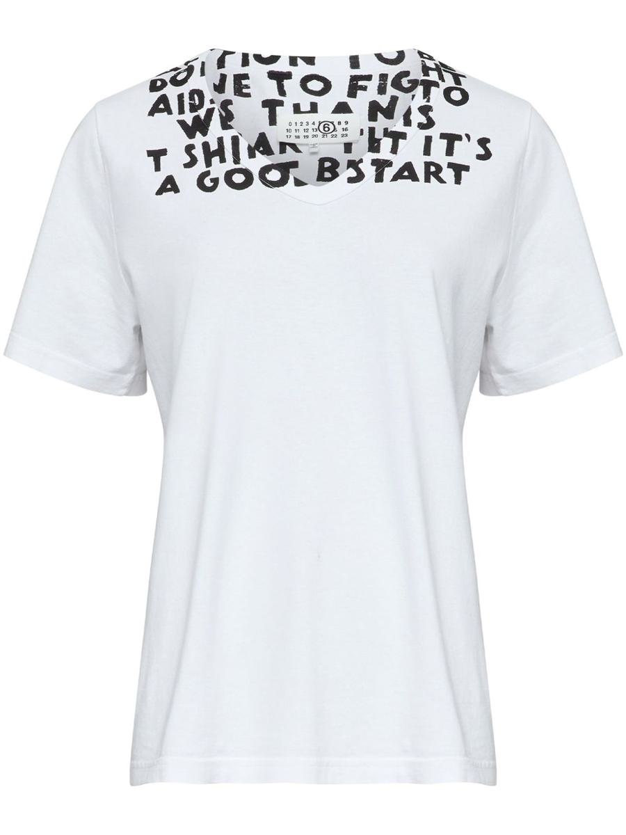 MM6 Maison Margiela Mönstrad Bomulls-T-shirt