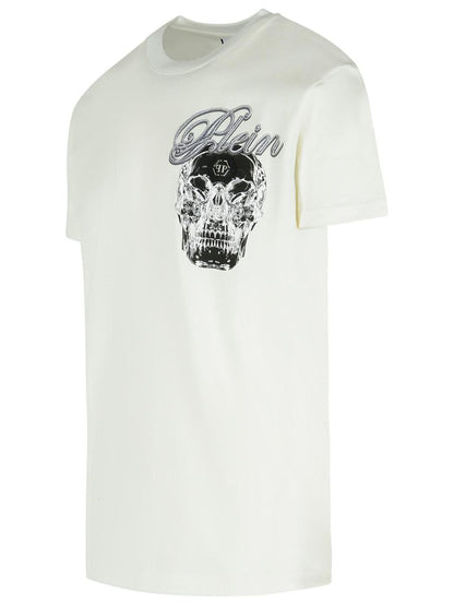 Philipp Plein Vit Bomulls-T-shirt