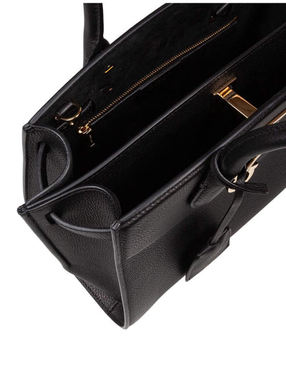 Salvatore Ferragamo hamrad läderhandväska