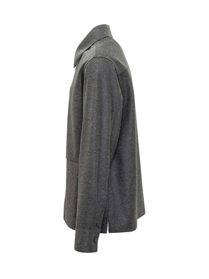 Jil Sander Jil Sander Grå Yllejacka Med Knappar