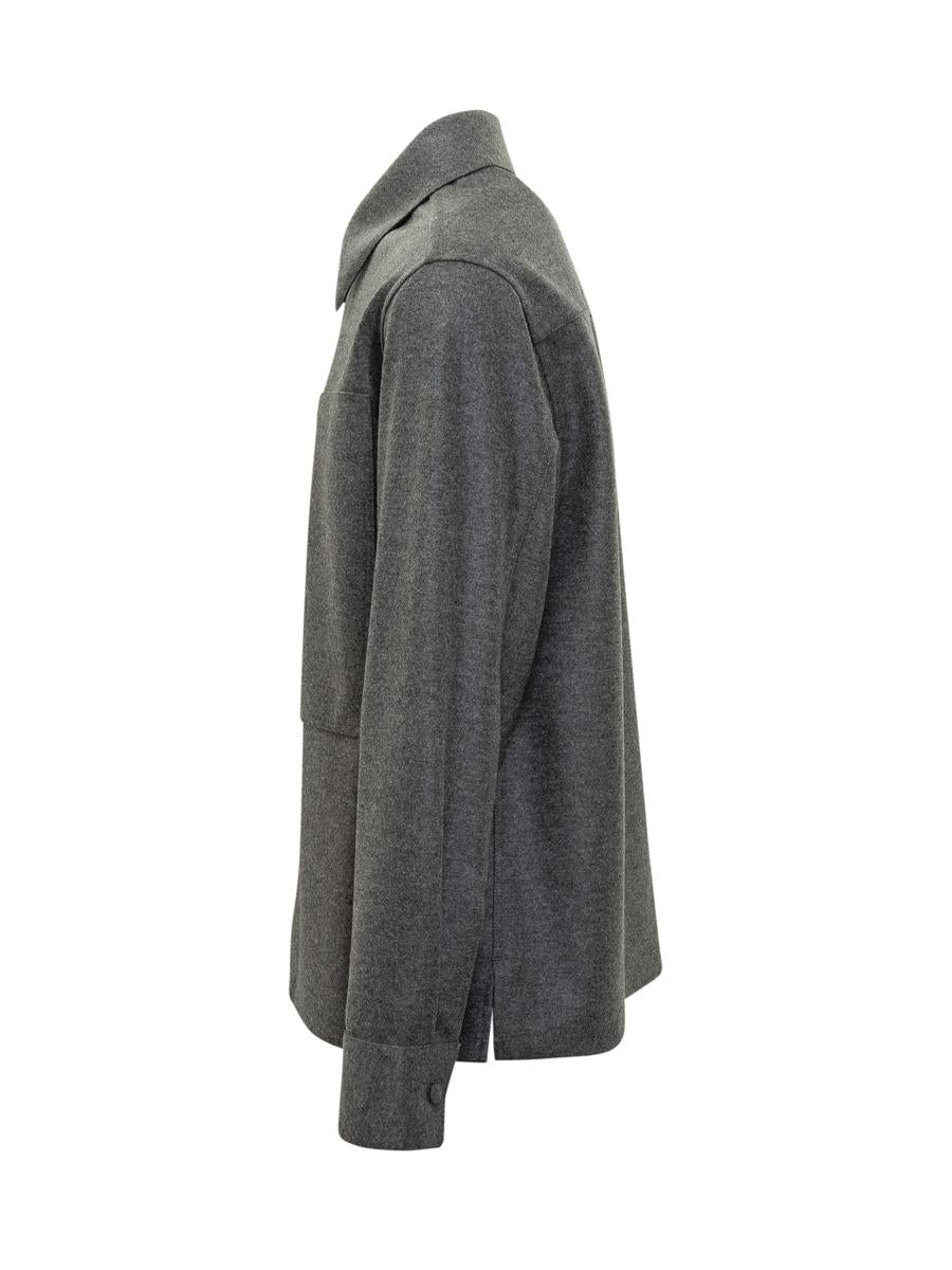 Jil Sander Jil Sander Grå Yllejacka Med Knappar