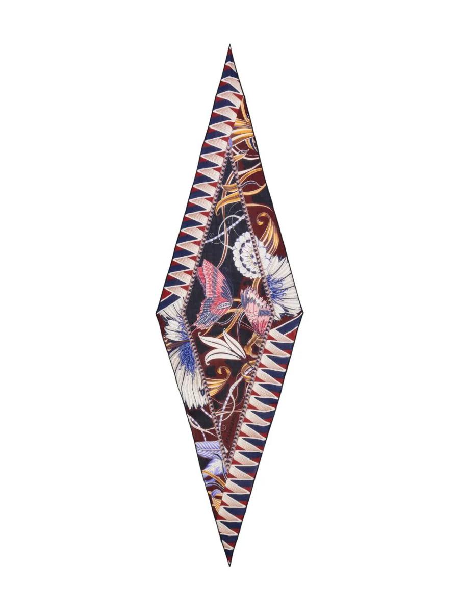 Salvatore Ferragamo Jade Print Wool Bandeau Accessoarer