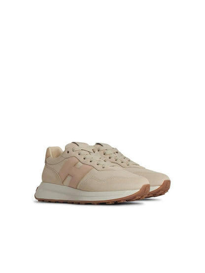 Hogan 'H641' Beige Lädersneakers