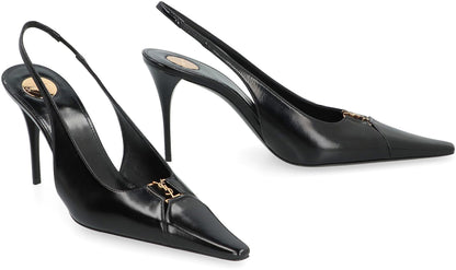 Saint Laurent Babylone Breteuil Läder Slingback Pumps