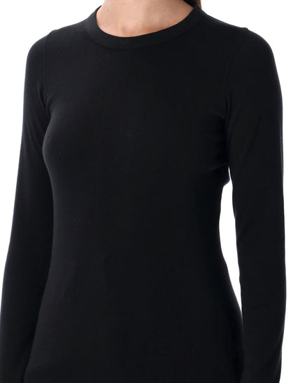 Rick Owens Drkshdw Svart Ribbed Ls T-shirt
