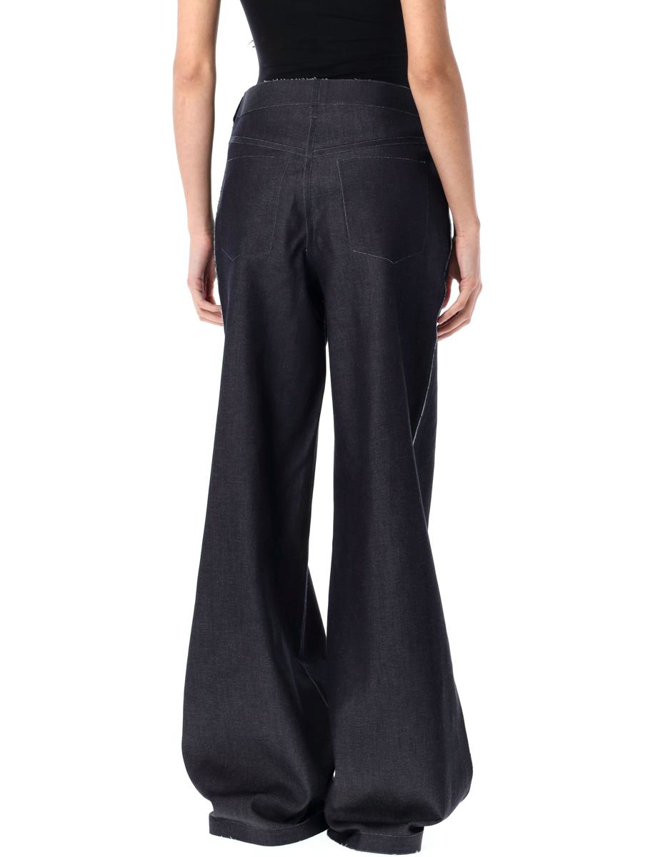 Marni stretchiga denim Trompe L'Oeil-byxor