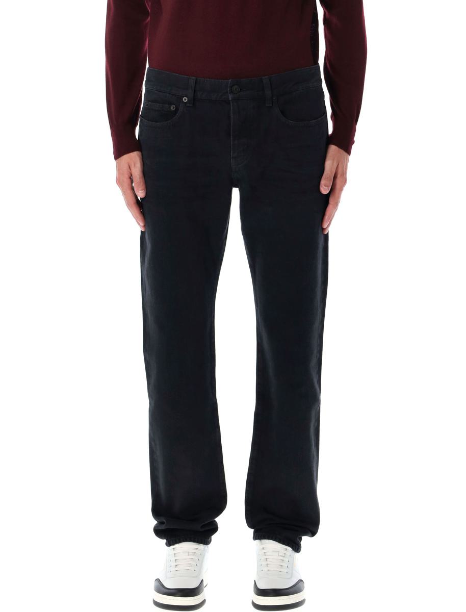 Saint Laurent Lågmidja Slim Jeans Svarta