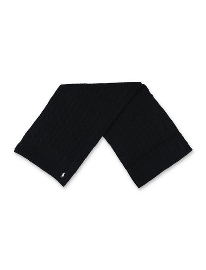 Polo Ralph Lauren Kabelstickad Ull-Kashmirhalsduk