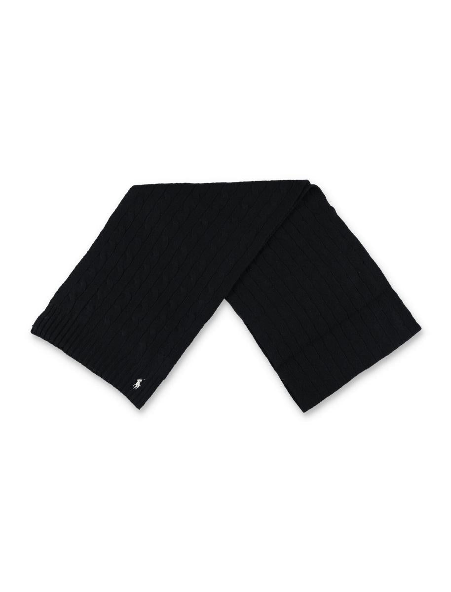 Polo Ralph Lauren Kabelstickad Ull-Kashmirhalsduk