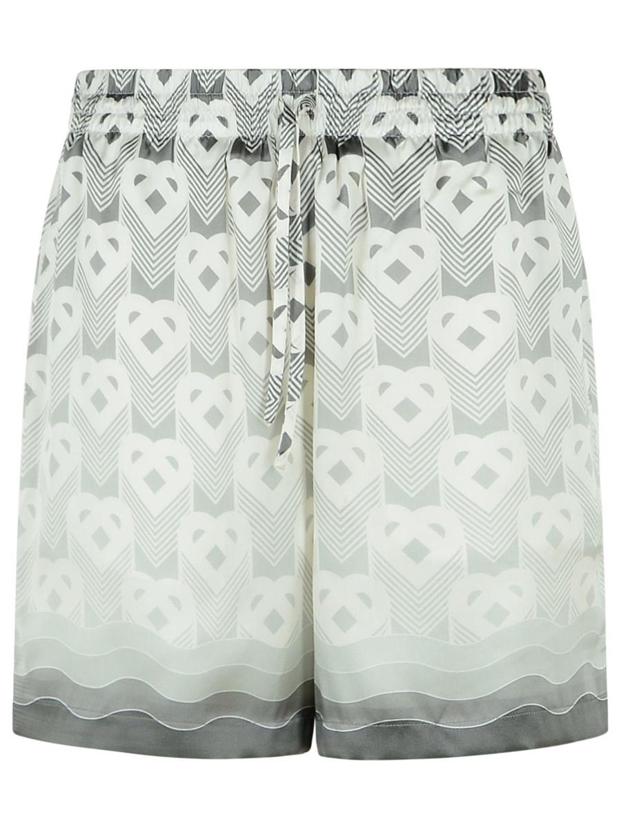 Casablanca Grå Sidenbermudashorts