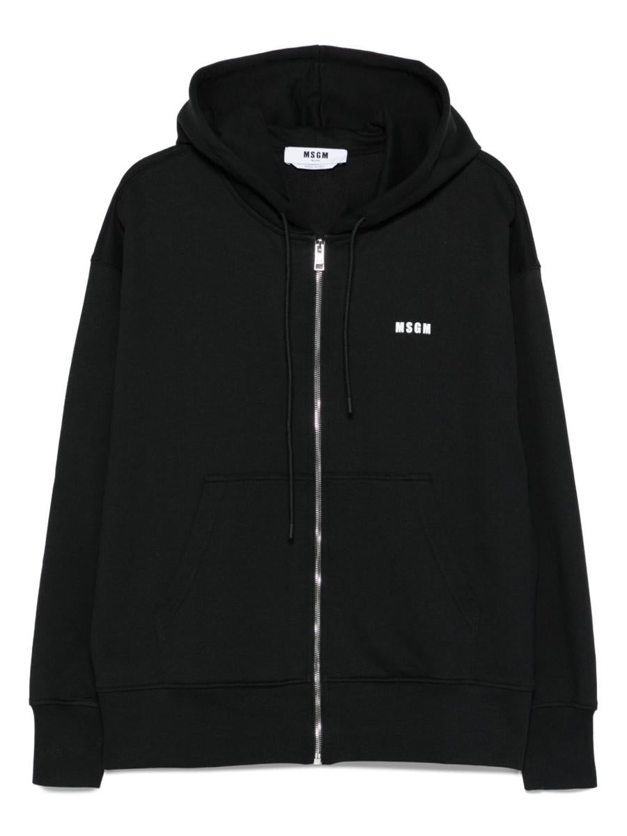 Msgm bomulls-t-shirt med tryckt logotyp framtill