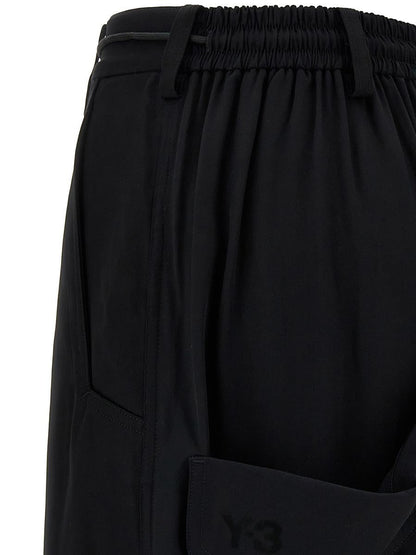 Y-3 Adidas 'Y-3 Rayon Twill Wide' Byxor