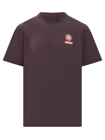 Casablanca Brun Casablanca T-shirt Med Broderad Logotyp