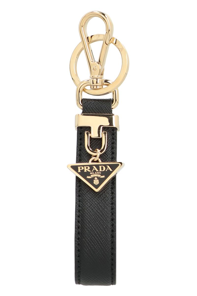 Prada korthållare i läder med logotypdetalj